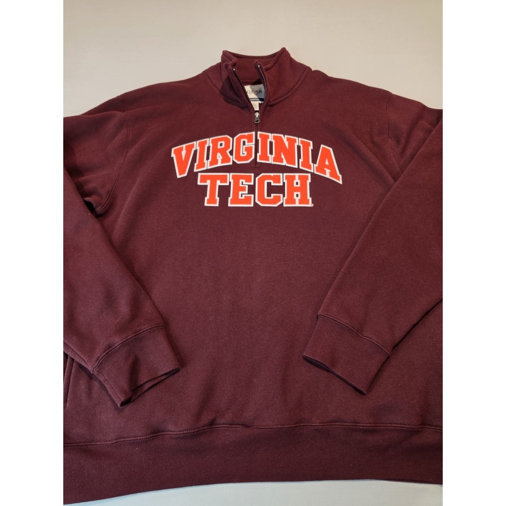 Virginia Tech NCAA Big Cotton Men XL 1/4 Zip Heavy Sweatshirt
